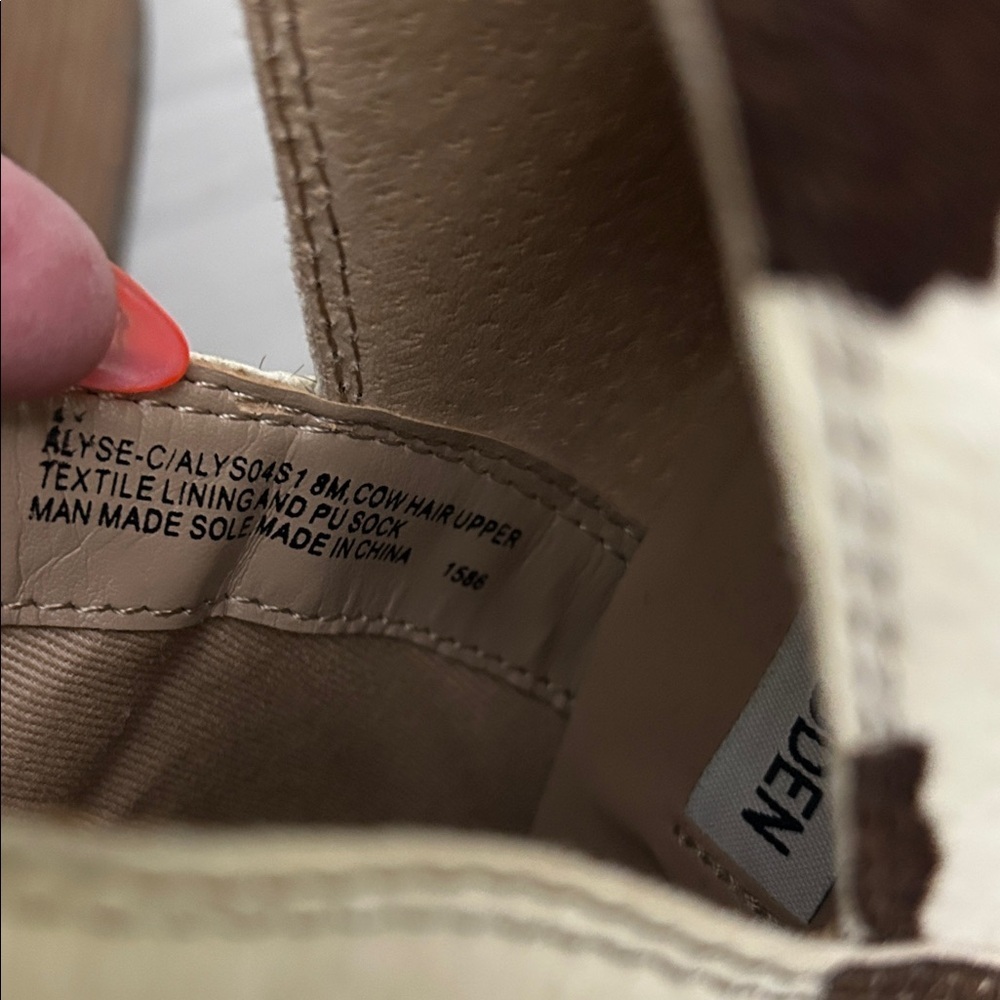Steve Madden Brown and Cream Ankle Boots - Picture 3 of 12